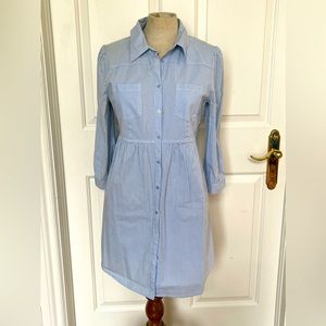 Button Down Stripped Dress